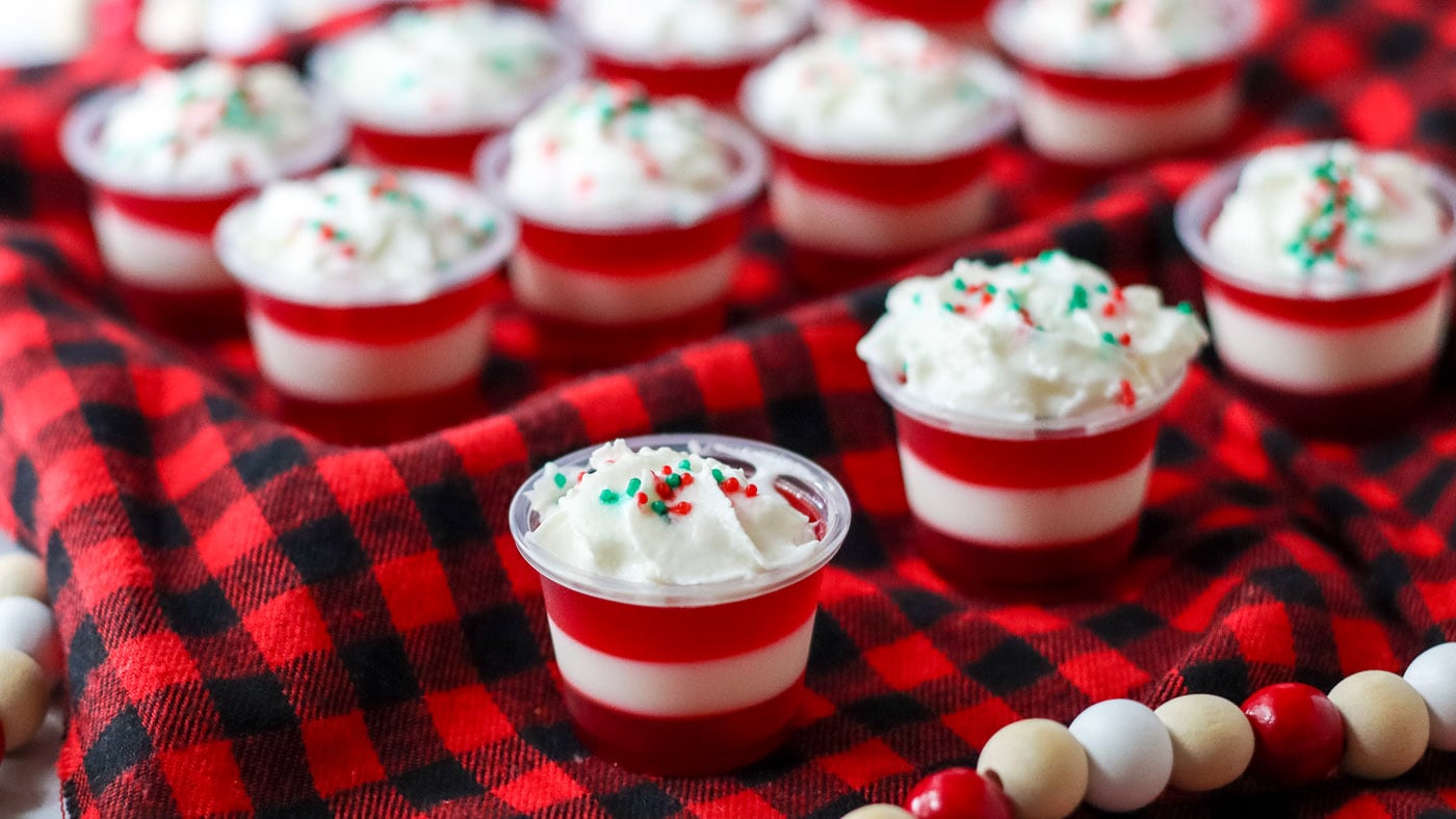 Candy Cane Jello Shots