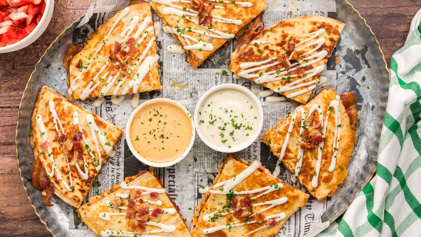 Chicken Bacon Ranch Quesadillas