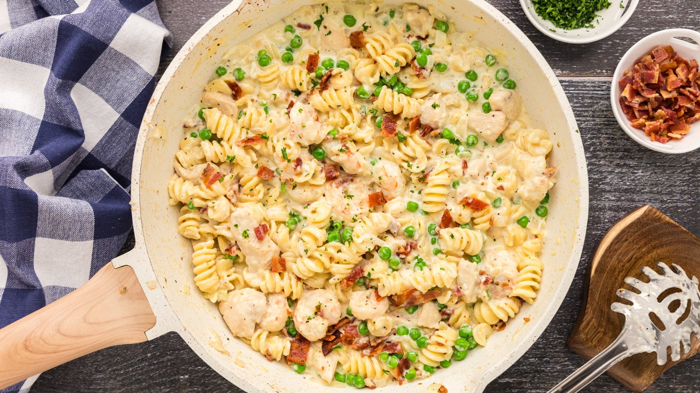 Chicken and Shrimp Carbonara