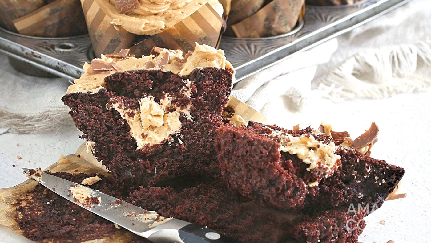 Chocolate Peanut Butter Cupcakes