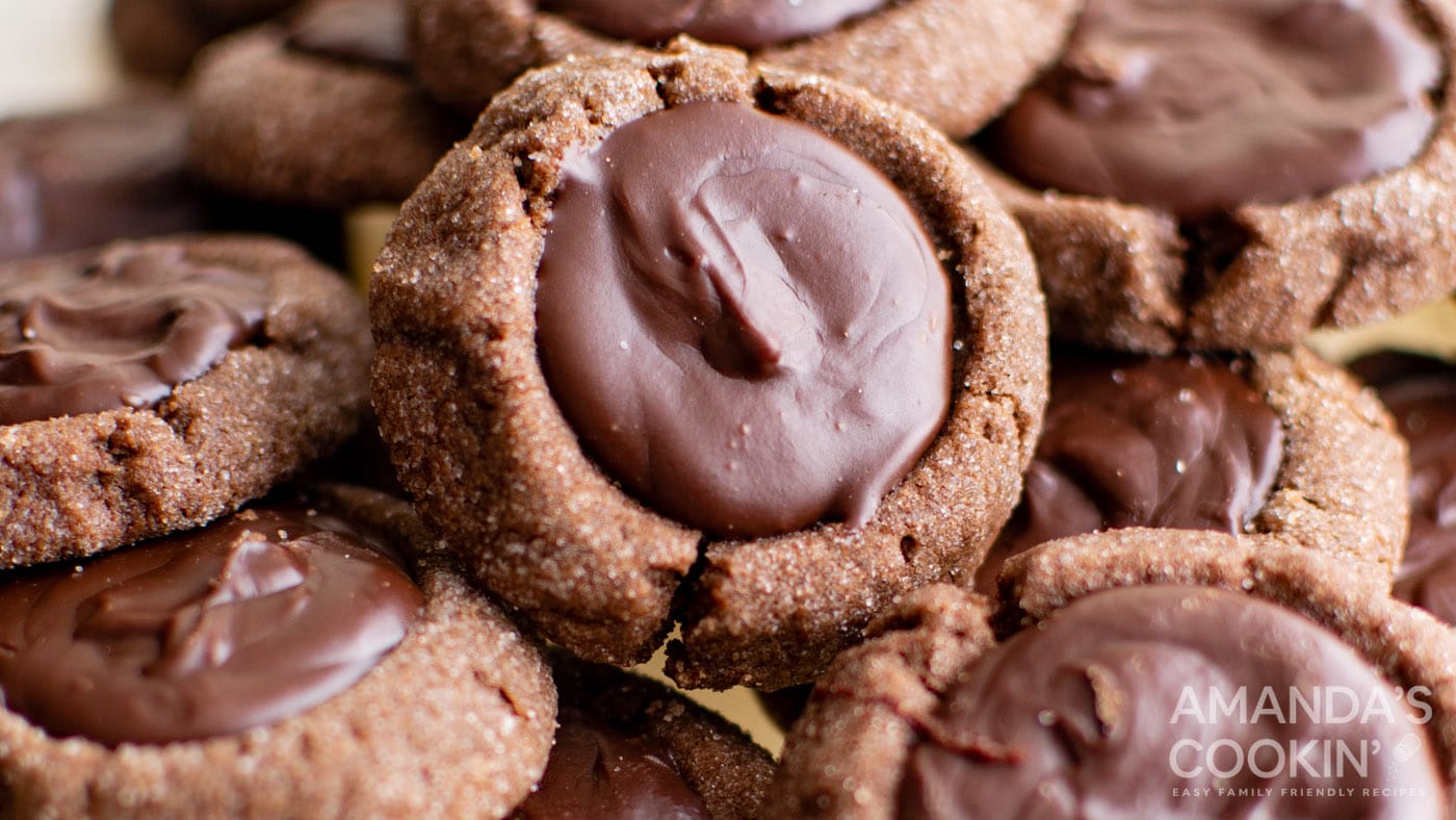 Chocolate Thumbprint Cookies