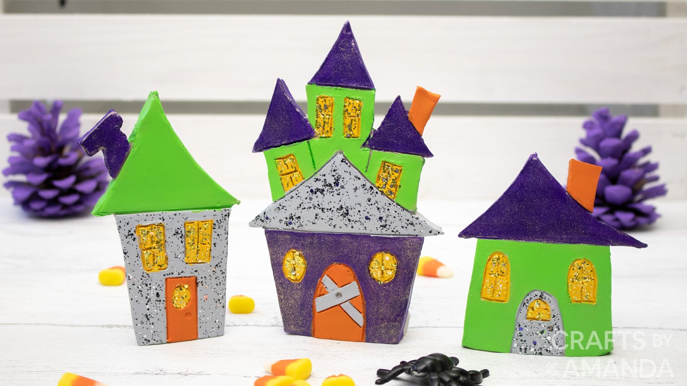 Clay Halloween Village