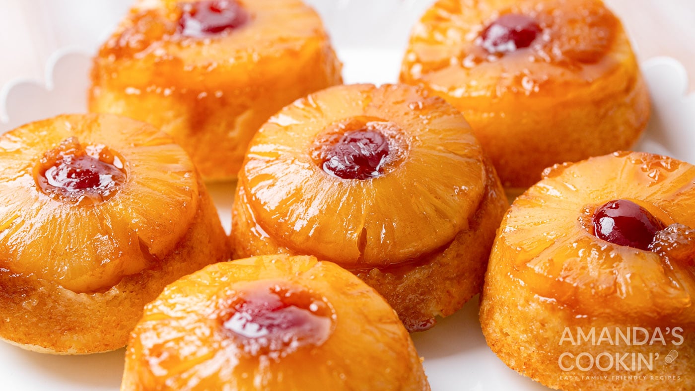 Mini Pineapple Upside Down Cakes