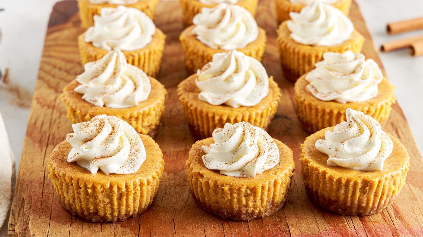 Mini Pumpkin Cheesecakes