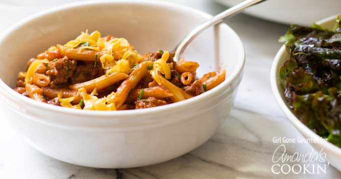 Sloppy Joe Pasta: a simple yet hearty pasta dish the whole family will love!