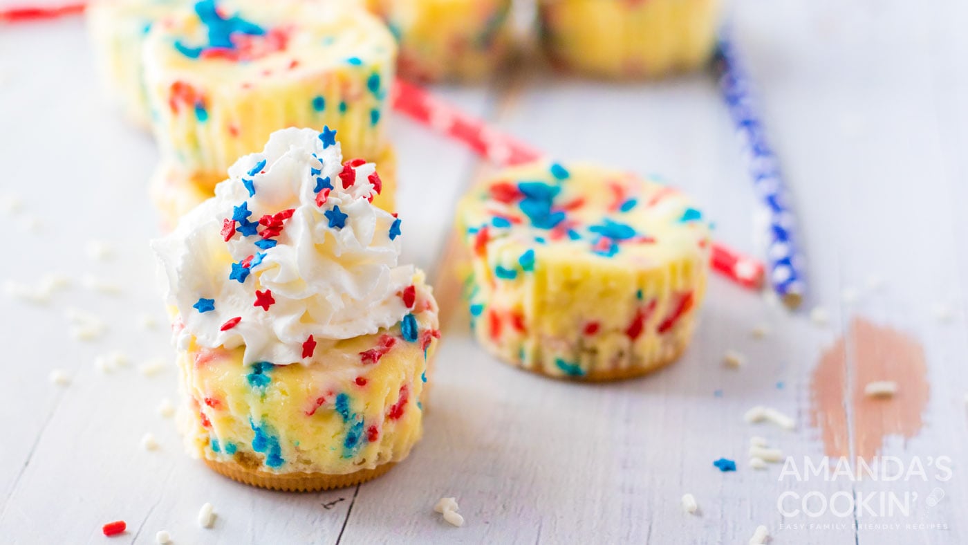 Patriotic Mini Cheesecakes