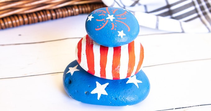 Patriotic Painted Rocks