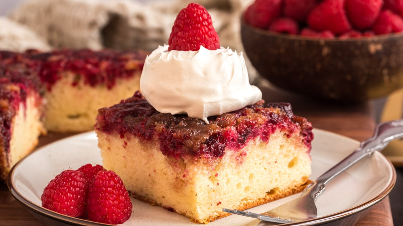 Raspberry Upside Down Cake