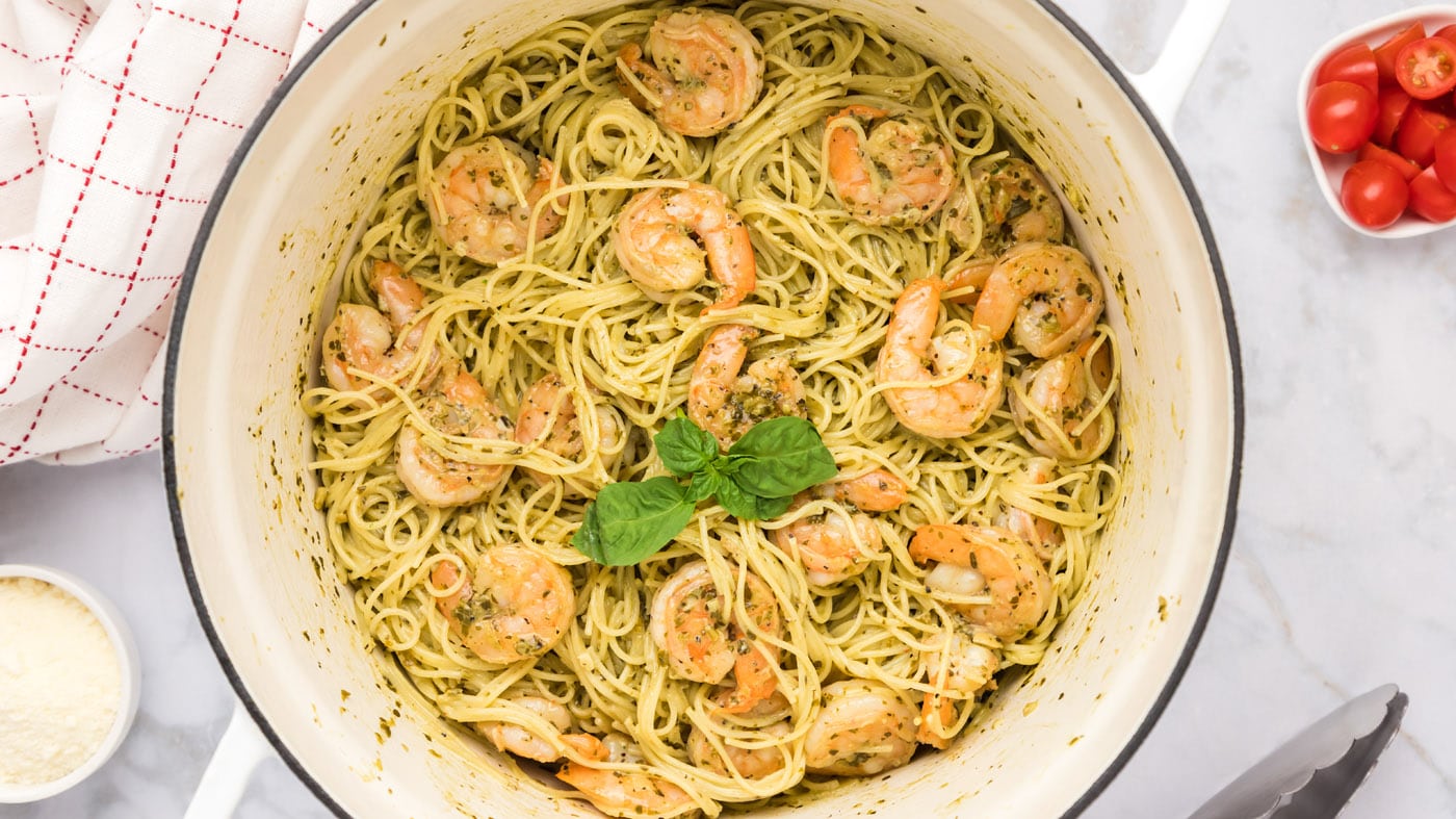 Shrimp Pesto Pasta