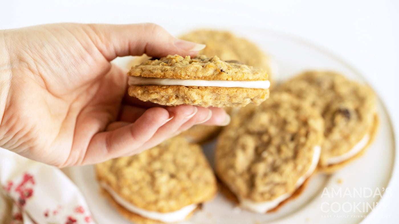 Carrot Cake Sandwich Cookies