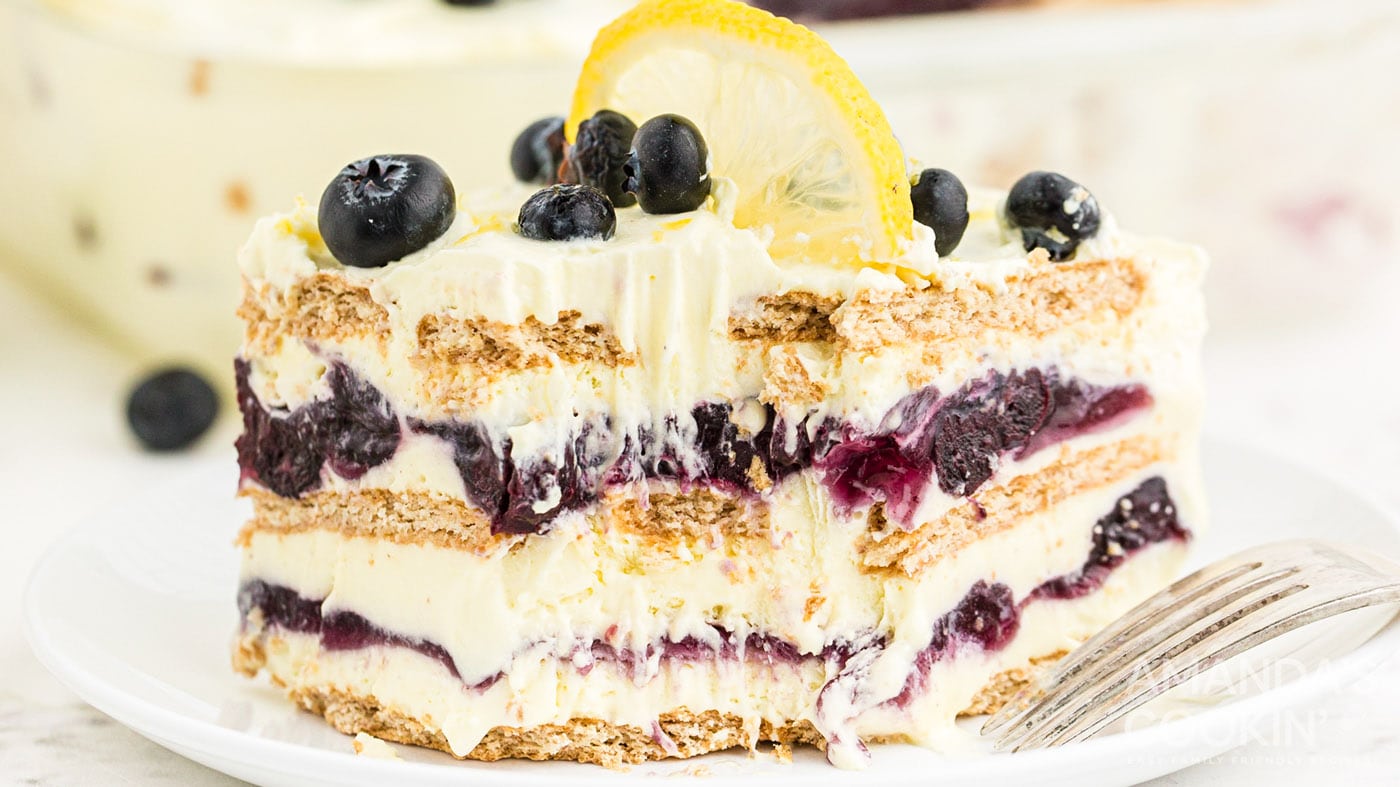 Lemon Blueberry Icebox Cake