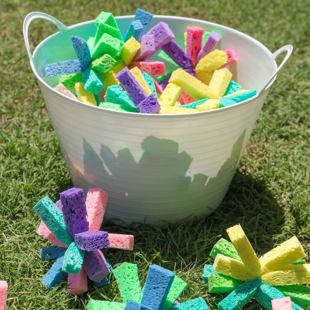 Sponge Toss Water Game