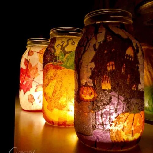 Fall Napkin Luminaries