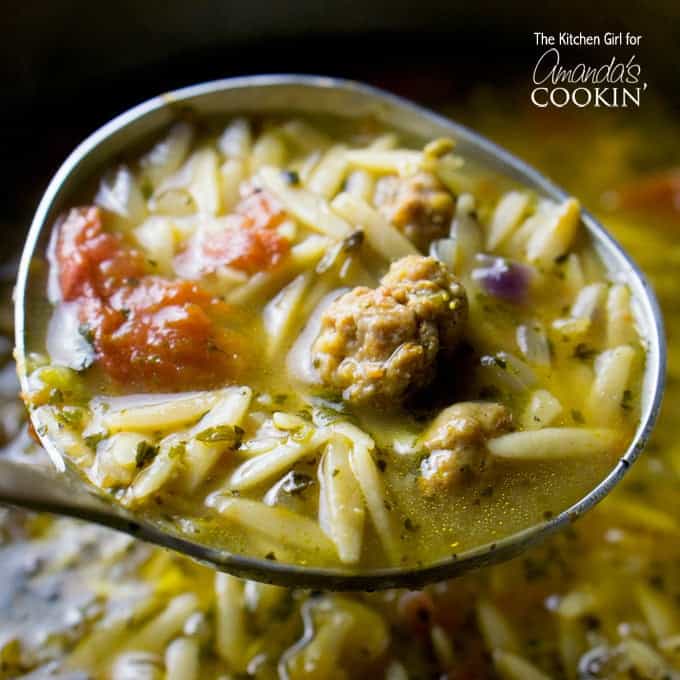 Italian Sausage Tomato Orzo Soup