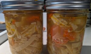 chicken noodle soup jars