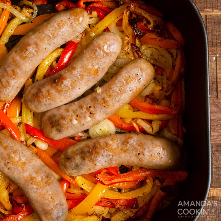 Air Fryer Italian Sausage and Peppers