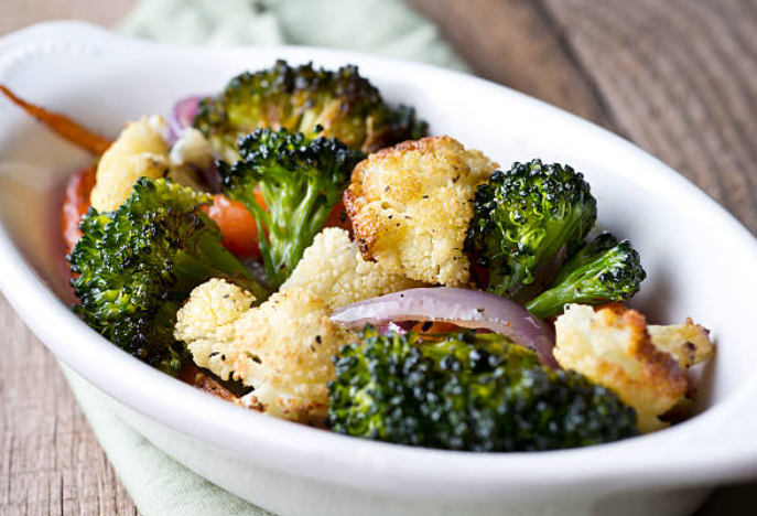 Roasted Broccoli and Cauliflower