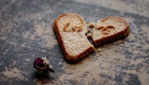 broken heart cookie