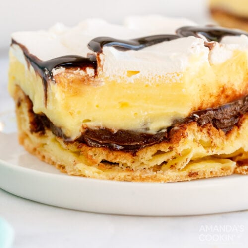 Cream Puff Chocolate Eclair Cake