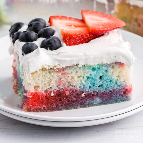 Red White and Blue Poke Cake