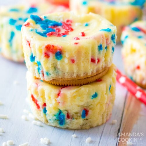 Patriotic Mini Cheesecakes