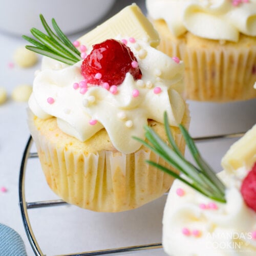 Raspberry White Chocolate Cupcakes